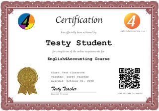 SSLC English4Accounting Certificate